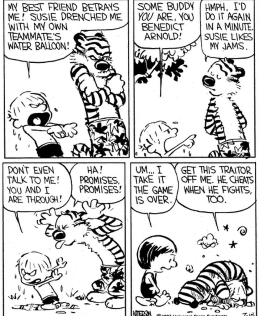Calvin and hobbes by Watterson for November 7,2025 | Daily Comic Funs 364158319880674485