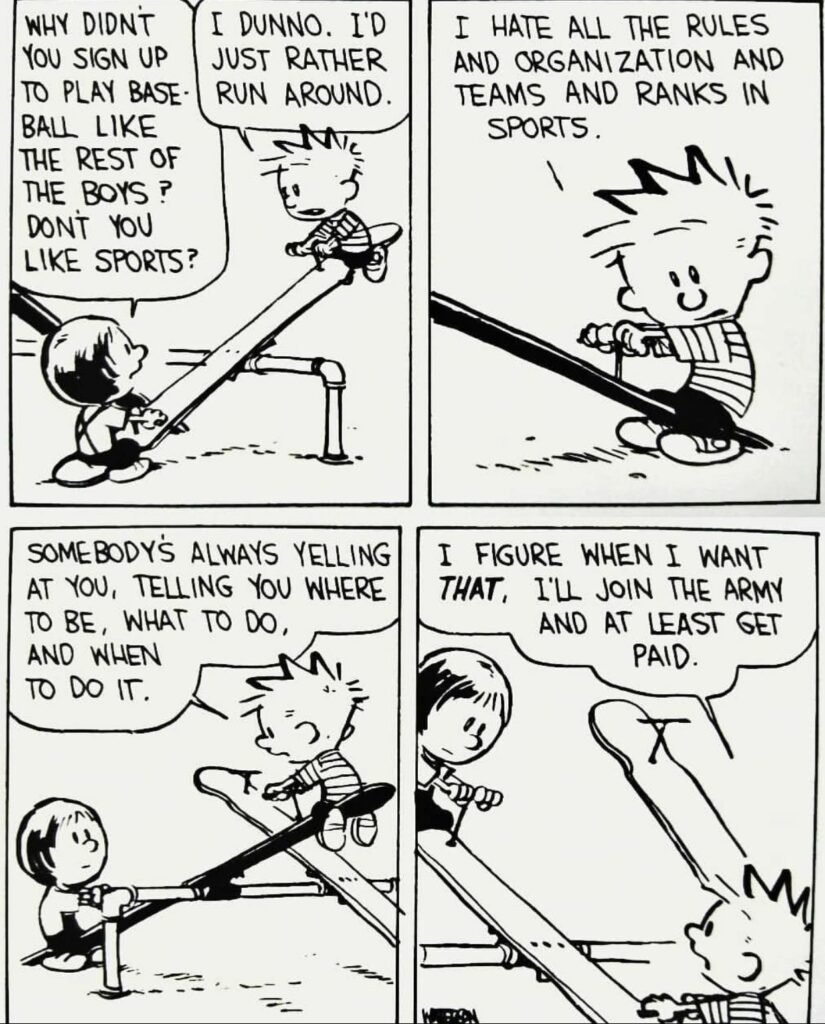 Calvin and hobbes by Watterson for November 7,2025 | Daily Comic Funs 364158319884317160