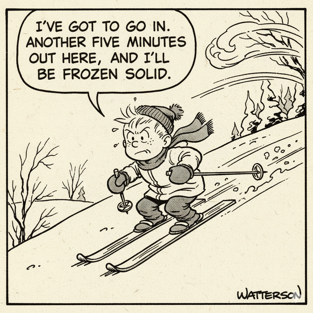 A Cozy Winter Moment — Watterson Comic Strip Gemini Generated Image Hu8g6whu8g6whu8g