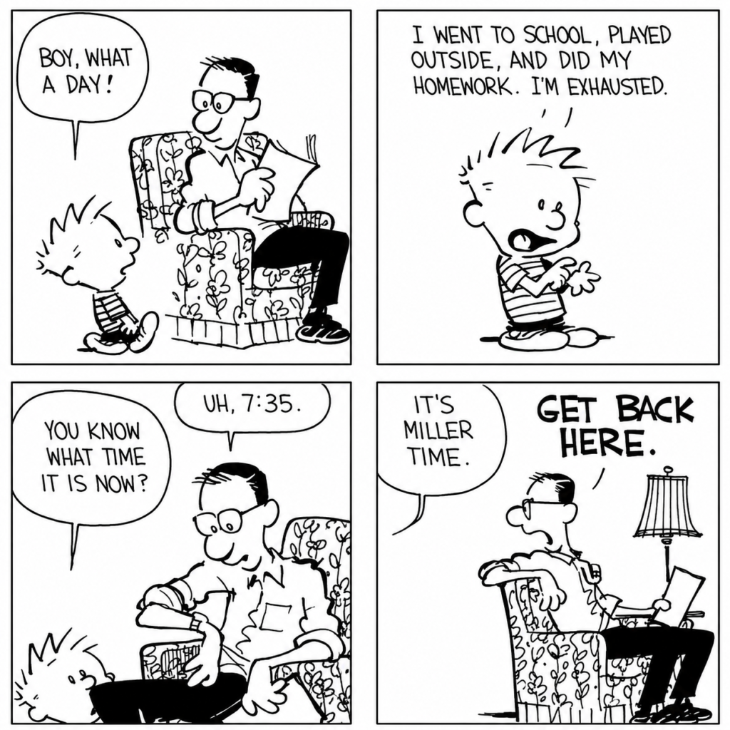 Calvin Thinks the Day Is Over… Dad Has Other Plans! 😂 | A Classic Calvin and Hobbes Comic chatgpt image jul 5, 2026, 10 38 13 am